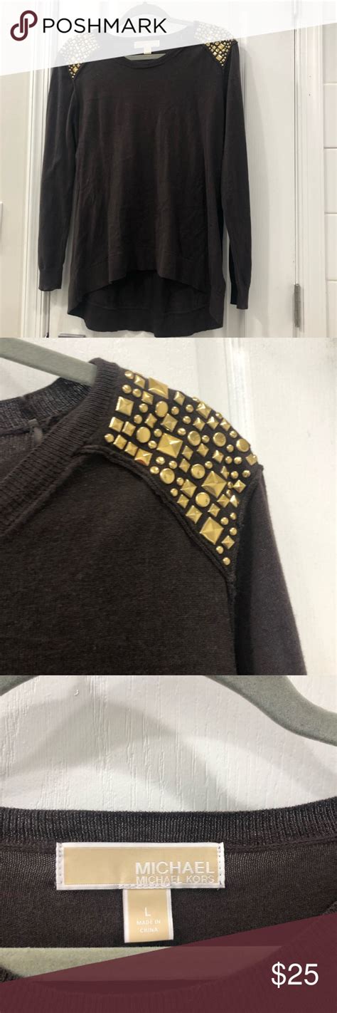 michael kors gold stud sweater|Michael Kors sweatsuits.